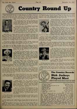 Cash Box, Music Page 61 December 14, 1957 Country Round Up