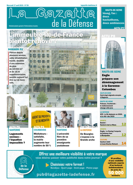 LA GAZETTE DE LA DÉFENSE Gestionnaire Du Quartier D’Affaires, La Effectifs Dans Cœur Défense