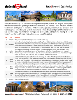 Italy | Rome & Ostia Antica | 7 Day.Pages