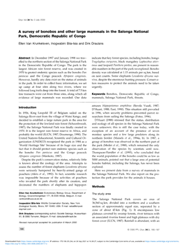 A Survey of Bonobos and Other Large Mammals in the Salonga National Park, Democratic Republic of Congo