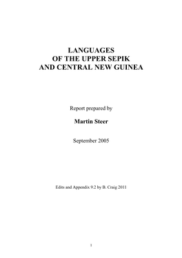 Languages of the Upper Sepik and Central New Guinea