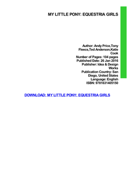 My Little Pony: Equestria Girls Pdf Free Download