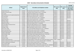 2019 - Secondary Immunisation Schedule Online Version