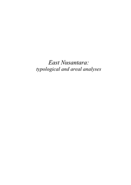 East Nusantara: Typological and Areal Analyses Pacific Linguistics 618