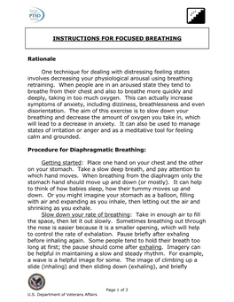 Instructions for Focused Breathing