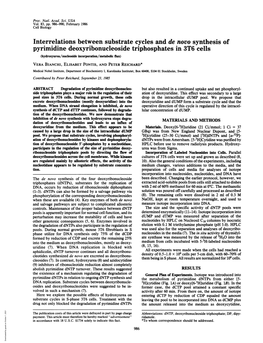 Interrelations Between Substrate Cycles and De Novo