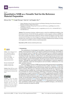 Quantitative NMR As a Versatile Tool for the Reference Material Preparation