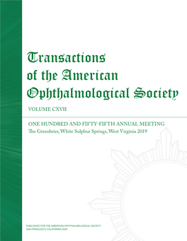 The American Ophthalmological Society 2019