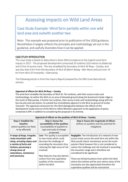 Assessing Impacts on Wild Land Areas