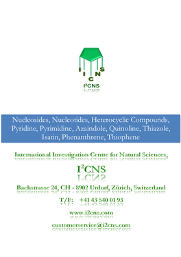 Nucleosides, Nucleotides, Heterocyclic Compounds, Pyridine 2013