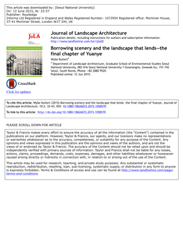 Journal of Landscape Architecture