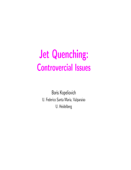 Jet Quenching: Controvercial Issues