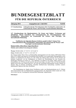 Bundesgesetzblatt Für Die Republik Österreich