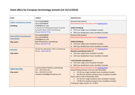 Hotel Offers for European Terminology Summit (14-15/11/2016)