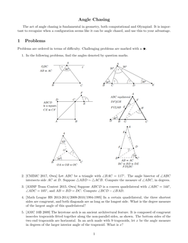 Angle Chasing 1 Problems