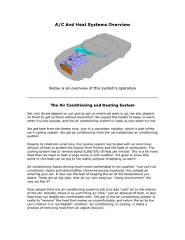 A/C and Heat Systems Overview