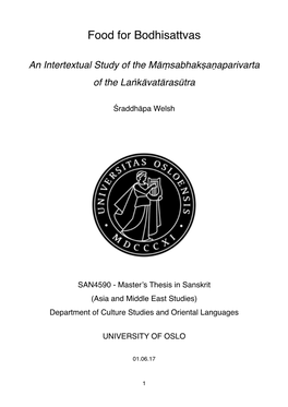 Mphil Thesis – Food for Bodhisattvas