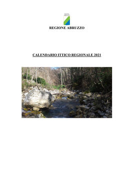 Regione Abruzzo Calendario Ittico Regionale 2021