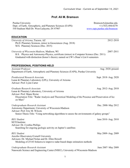 Ali M. Bramson CV