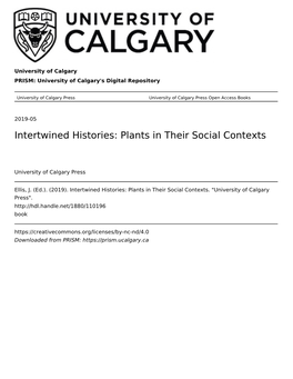 Intertwined Histories: Plants in Their Social Contexts