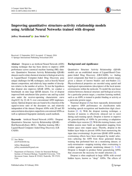 Jens Meiler Improving Quantitative Structure-Activity Relationship