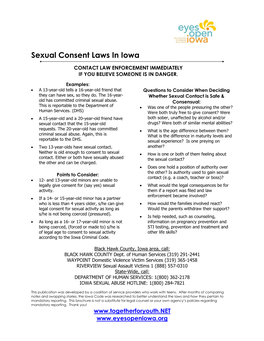 Sexual Consent Laws in Iowa