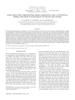 Flow Structure Through Poolriffle Sequences and a Conceptual Model