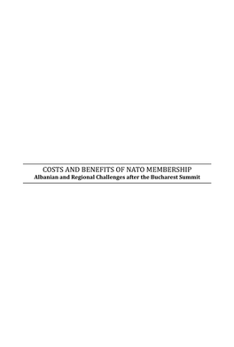 Costs and Benefits of Nato Membership