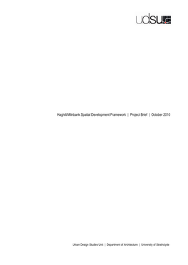 Haghill/Milnbank Spatial Development Framework | Project Brief | October 2010