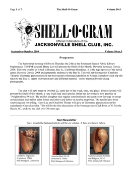 Of 7 the Shell-O-Gram Volume 50-5 September-October