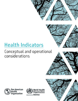 Health Indicators Conceptual and Operational Considerations Health Indicators Conceptual and Operational Considerations