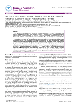 Against Fish Pathogenic Bacteria