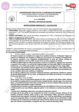 Universidades Públicas De La Comunidad De Madrid Evaluación Para El Acceso a Las Enseñanzas Universitarias Oficiales De Grado