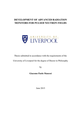 Development of Advanced Radiation Monitors for Pulsed Neutron Fields