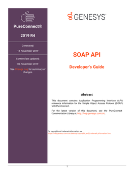 SOAP API Developer's Guide