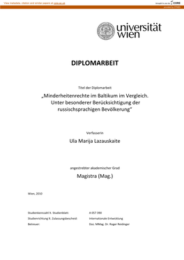 Diplomarbeit