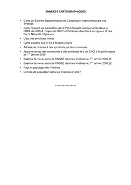 Schéma Départemental De Coopération Intercommunale Annexes