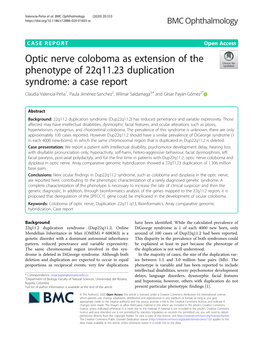 Optic Nerve Coloboma As Extension of The