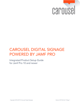 Carousel Digital Signage Powered by Jamf Pro