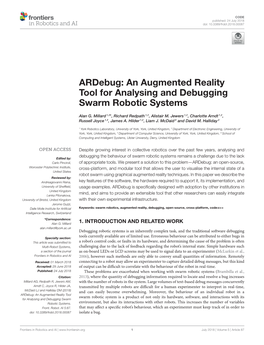 An Augmented Reality Tool for Analysing and Debugging Swarm Robotic Systems