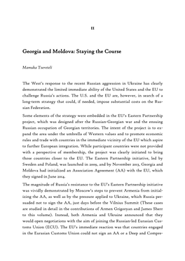 11 Georgia and Moldova: Staying the Course