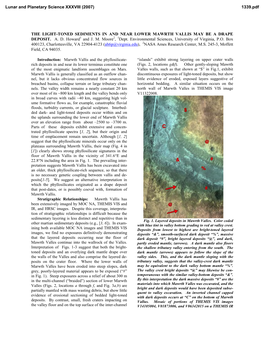 The Light-Toned Sediment in and Near Lower Mawrth Vallis May Be a Drape