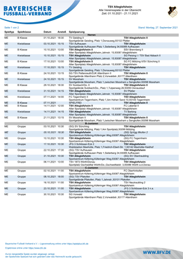 TSV Alteglofsheim Alle Vereinsspiele in Der Übersicht Zeit: 22.08
