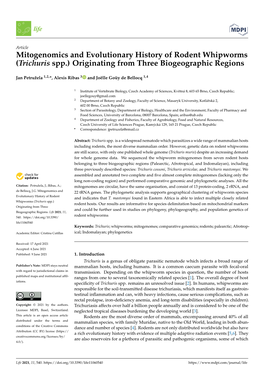 Mitogenomics and Evolutionary History of Rodent Whipworms (Trichuris Spp.) Originating from Three Biogeographic Regions