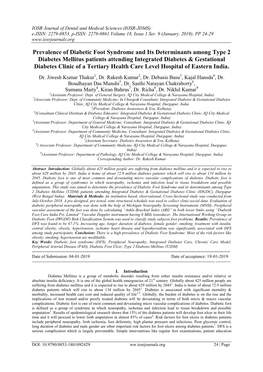 Prevalence of Diabetic Foot Syndrome and Its Determinants Among Type