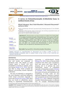 A Survey on Entomobryomorpha (Collembola) Fauna in Northern Forests of Iran