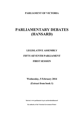 Parliamentary Debates (Hansard)