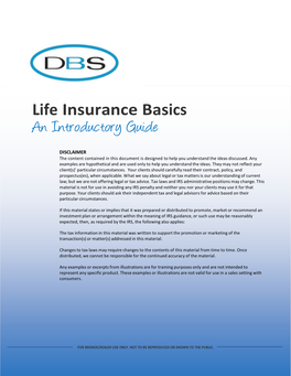 Life Insurance Basics an Introductory Guide