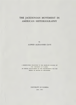 The Jacksonian Movement in American Historiography