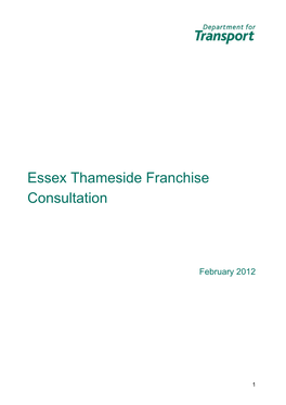 Essex Thameside Franchise Consultation